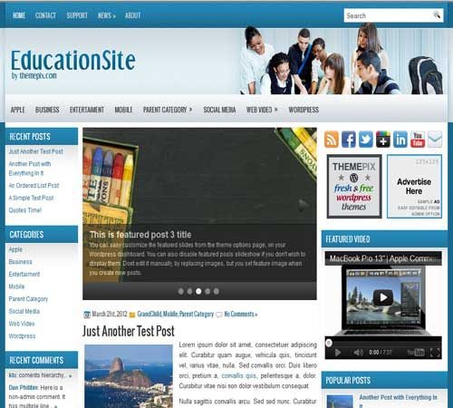 EducationSite Free WP Blog Template