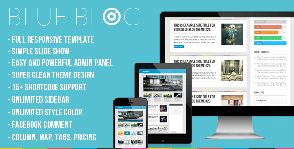 Blue Blog – Responsive WordPress Blog Theme