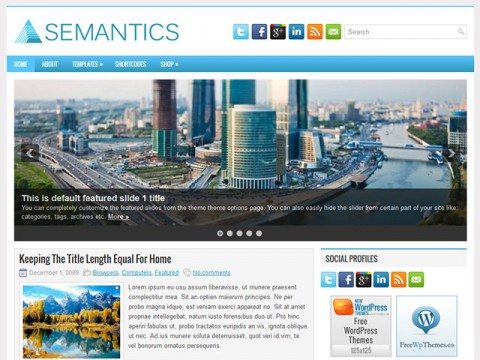Semantics – Responsive Free WordPress Blog Theme