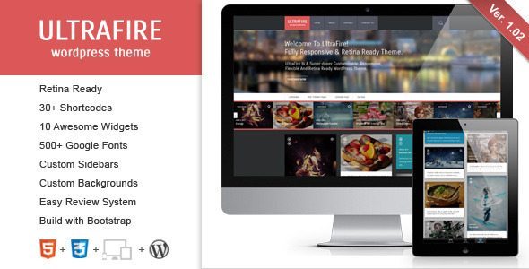 UltraFire – Responsive Premium WordPress Blog Theme