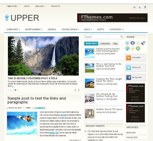 Upper – Free WordPress Magazines Theme