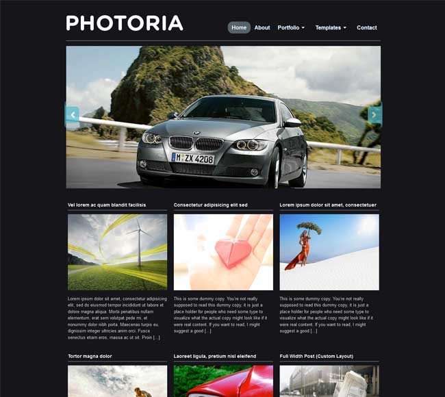 Photoria Photoblog or Portfolio WordPress Theme