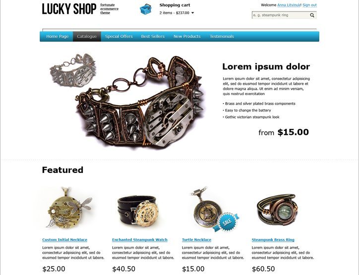 luckyshop Free WordPress E-commerce Theme