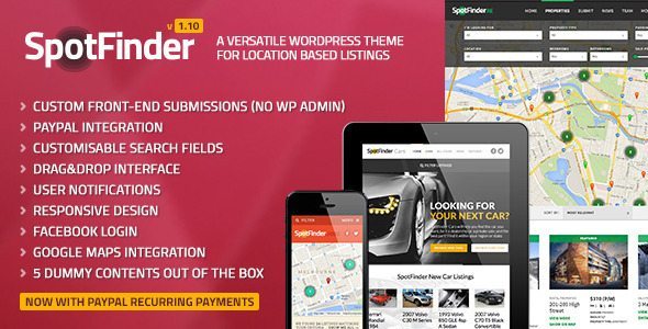 SpotFinder – WordPress Listings Theme