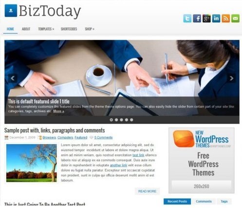 BizToday Free WP Business Theme