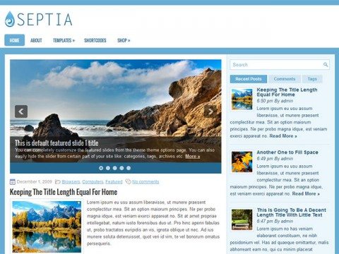 Septia – Free Wp Responsive Blog Theme