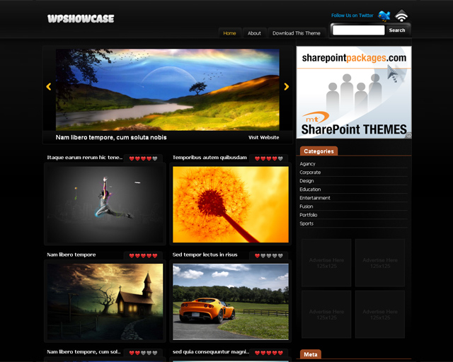 WpShowcase Premium Free Gallery WordPress Theme