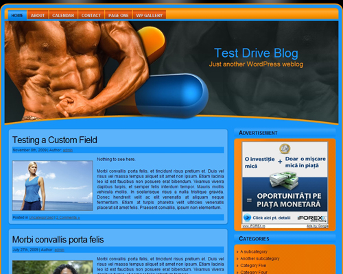 Free WordPress Theme – Bodybuilding Supplements