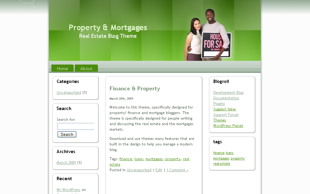 Real estate and finance theme