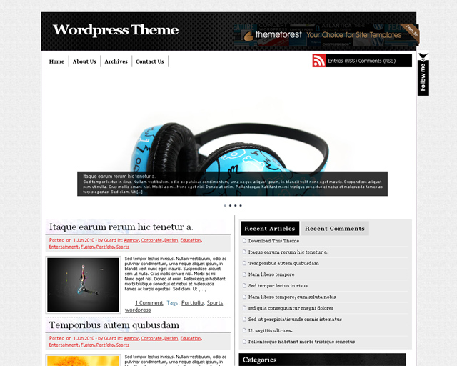 E-Black WordPress Theme