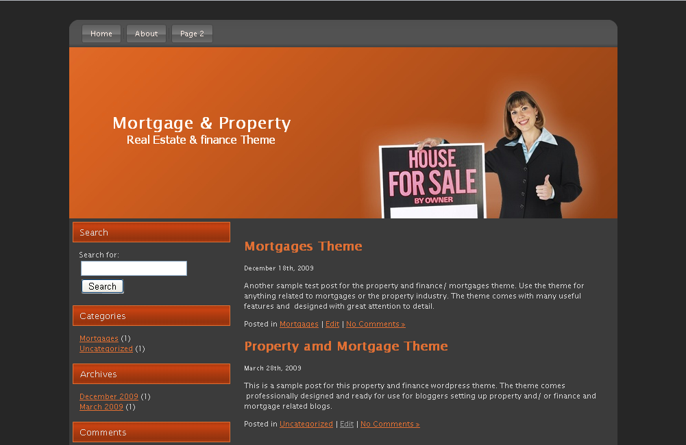 Real estate and finance theme