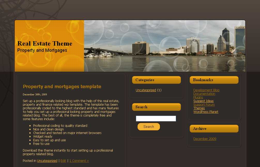 Property and Mortgages theme