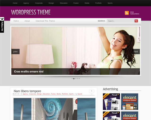 SimplyPurple Magazine WordPress Theme