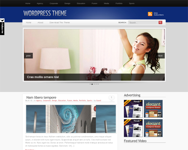 SimplyBlue Magazine WordPress Theme