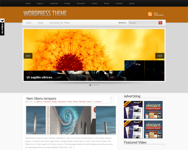 SimplyOrange Magazine WordPress Theme