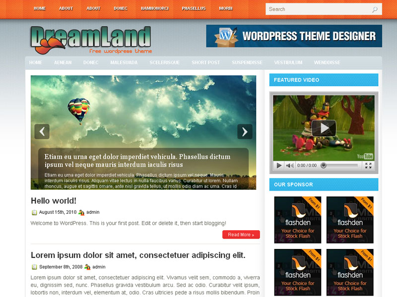 dreamland wordpress theme