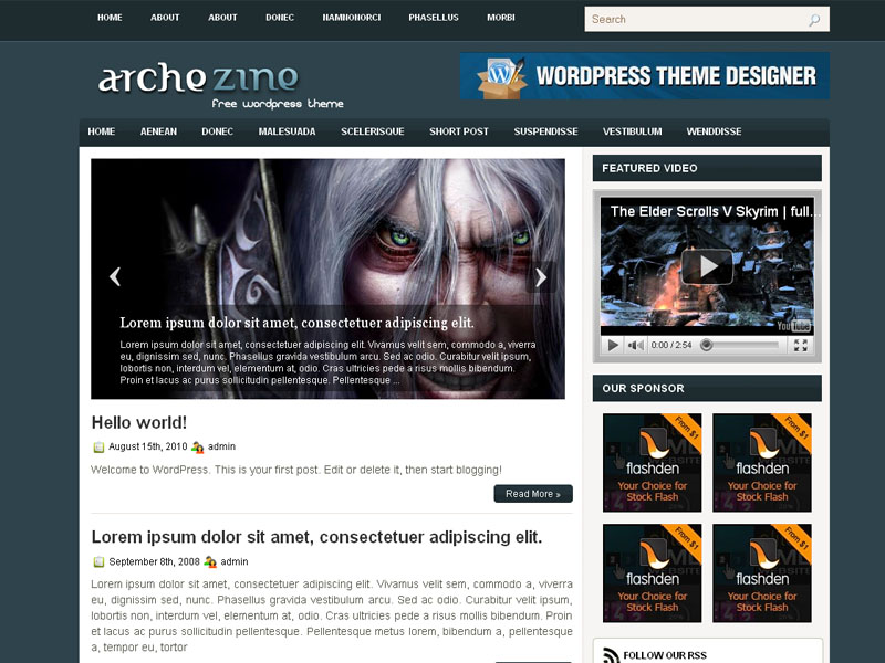 ArcheZine wordpress theme