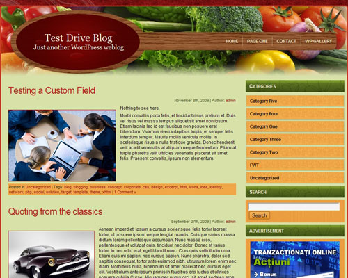 Healthy Food WordPress Theme