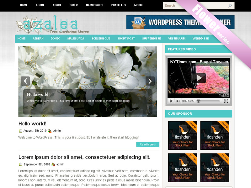 Azalea wordpress theme