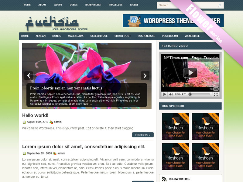 Fuchsia wordpress theme