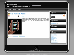 iPhone Style WordPress Theme