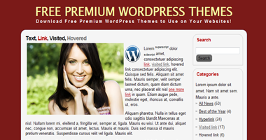 Classy Simple Red WordPress Theme