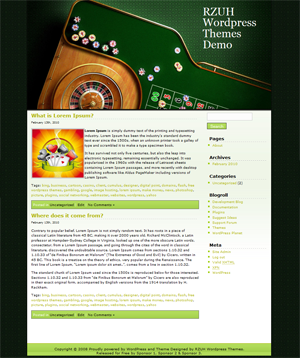 “Casino Cards” WordPress Theme 2