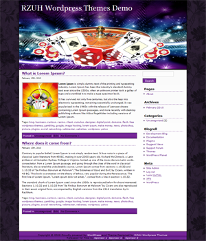 “Casino Cards” WordPress Theme 3