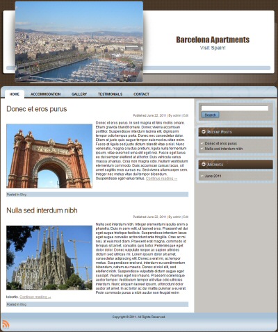 Barcelona Free WordPress Theme
