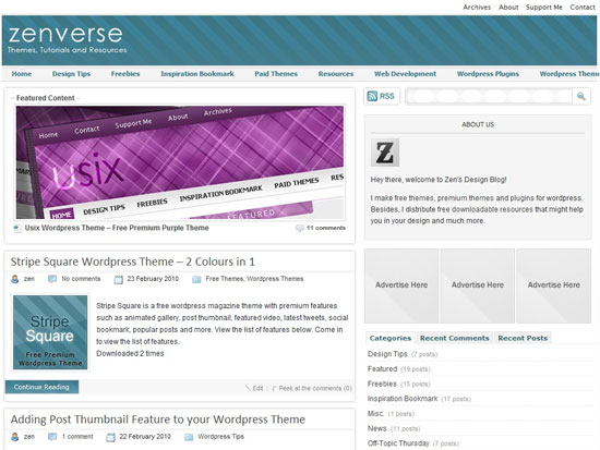 Stripe Square WordPress Theme