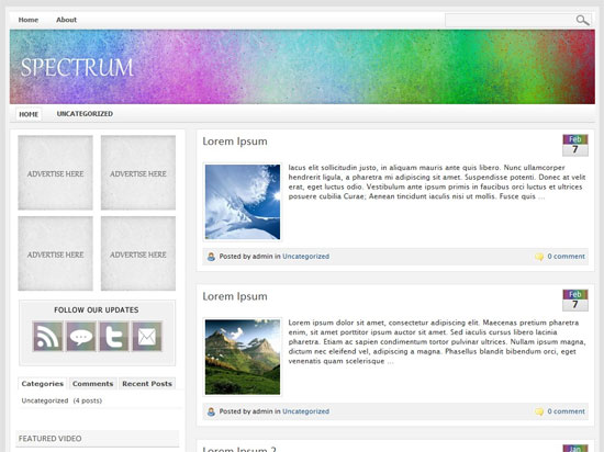 Bright Spectrum WordPress Theme