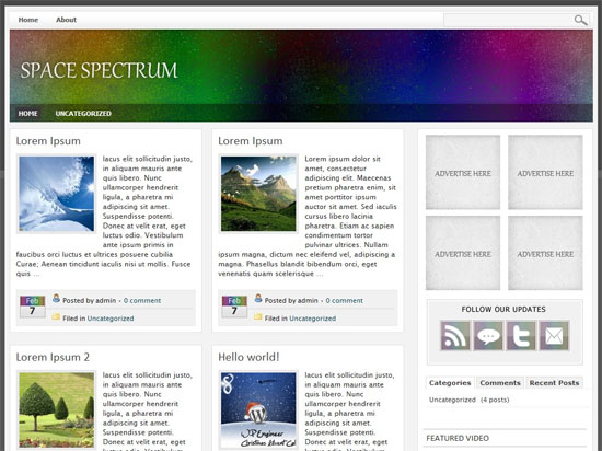 Space Spectrum WordPress Theme