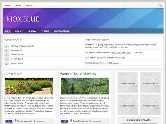 Kiox Blue WordPress Theme