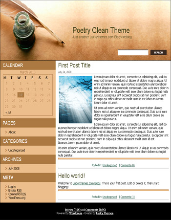 Poetry Clean Theme