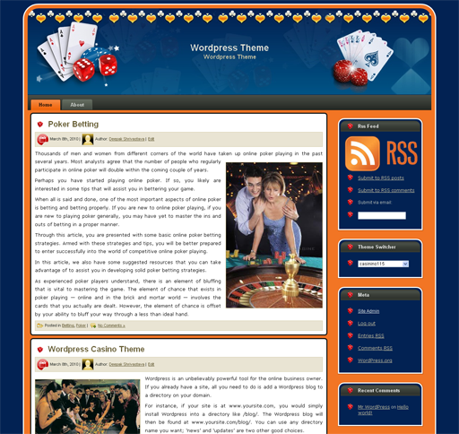 Casino Poker WordPress Theme