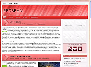 Red Beam WordPress Theme