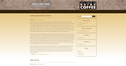 Skinny Coffee WordPress Theme