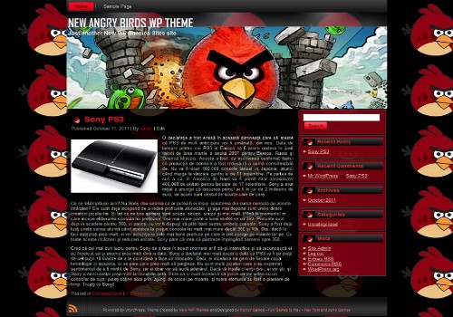 New Angry Birds WP Theme