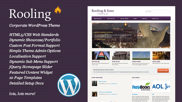 Rooling Corporate WP theme