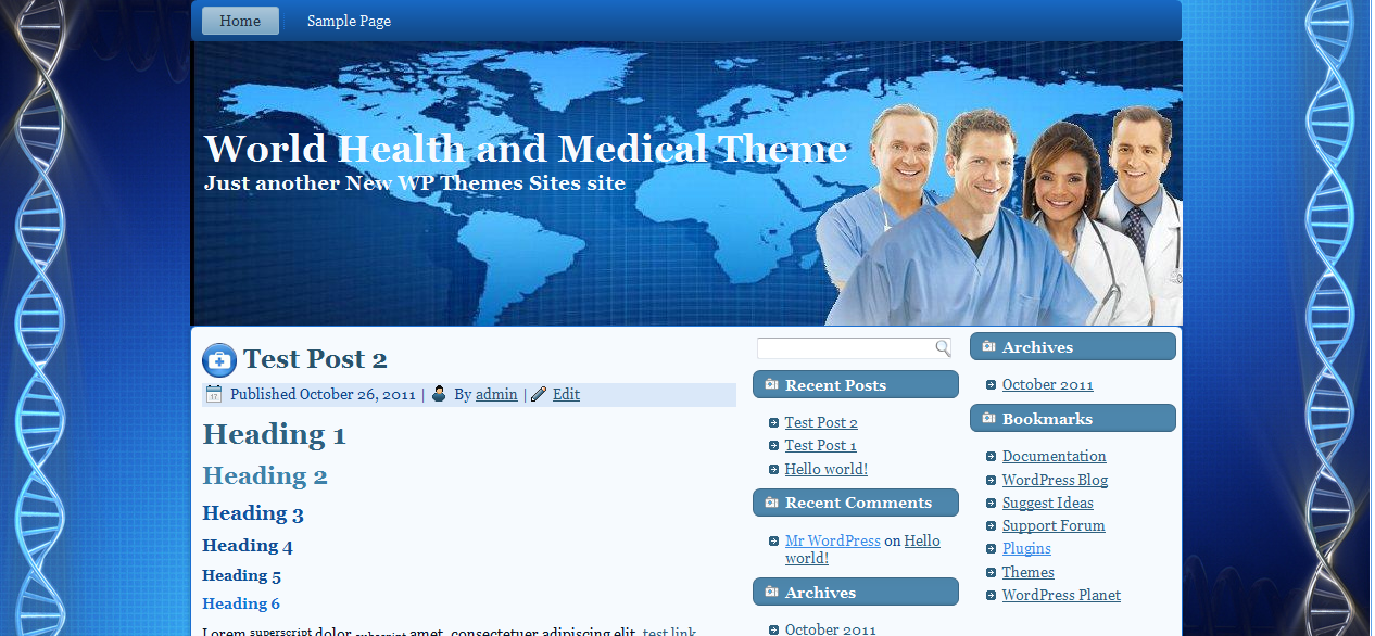 World Health and Medical Theme