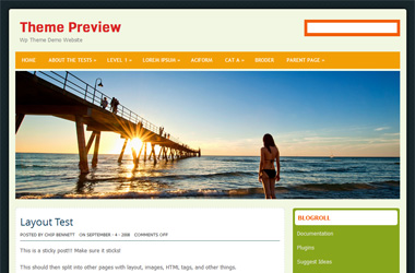 Beach girl WordPress Theme