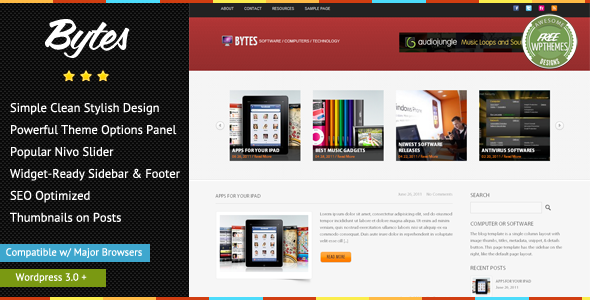 Bytes Comptuer Software Theme