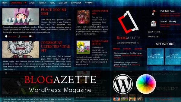 Blogazette WordPress Theme