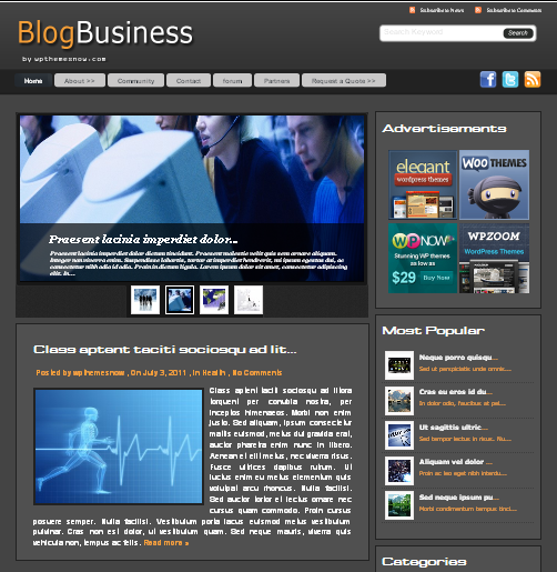 Blog Business WordPress Theme