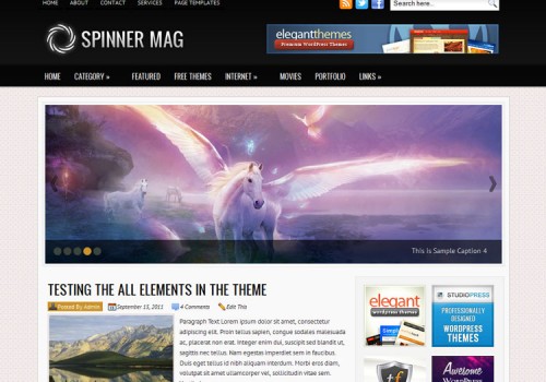 Spinner Mag Free WordPress Theme