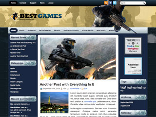 BestGame Free WP Blog Template –