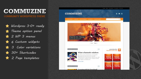 Commuzine WordPress Theme