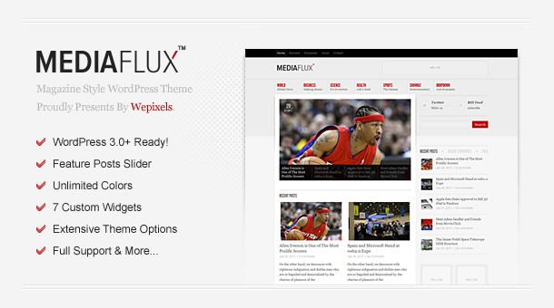 MediaFlux Magazine WP Theme