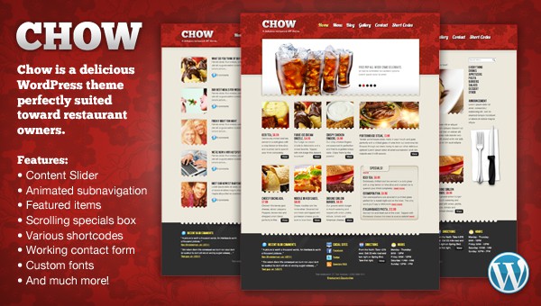 Chow WP Restaurant Theme