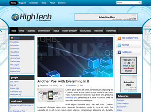 HighTech Free WP Blog Template –